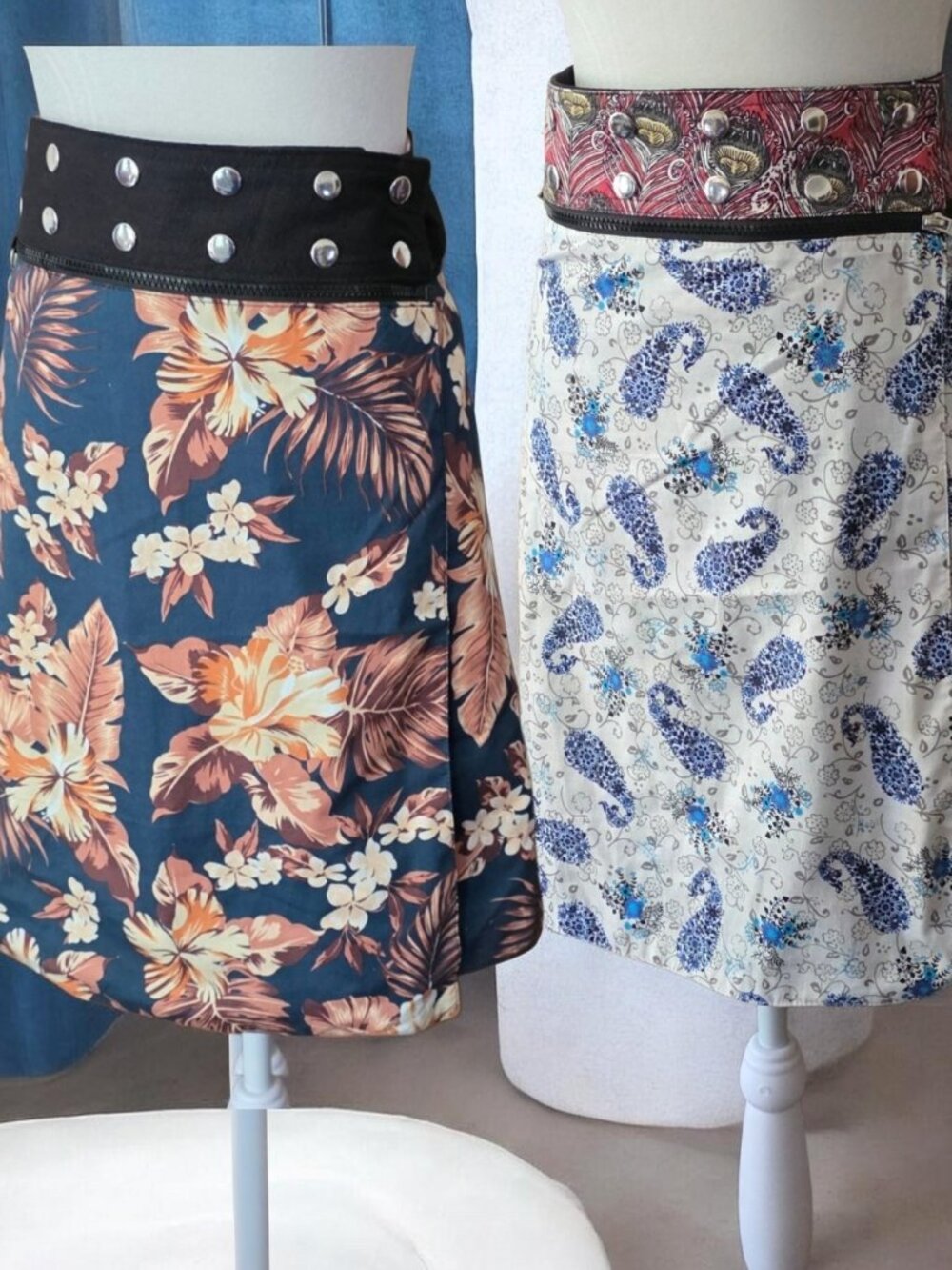 NWOT ZAND AMSTERDAM (OSFA) Made in INDIA Reversible Stylish two Tone Skirt